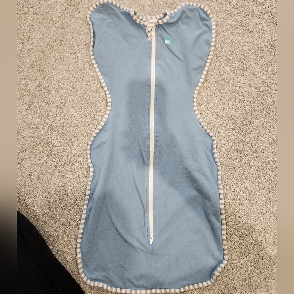 Love to Dream Blue Swaddle with White Accents